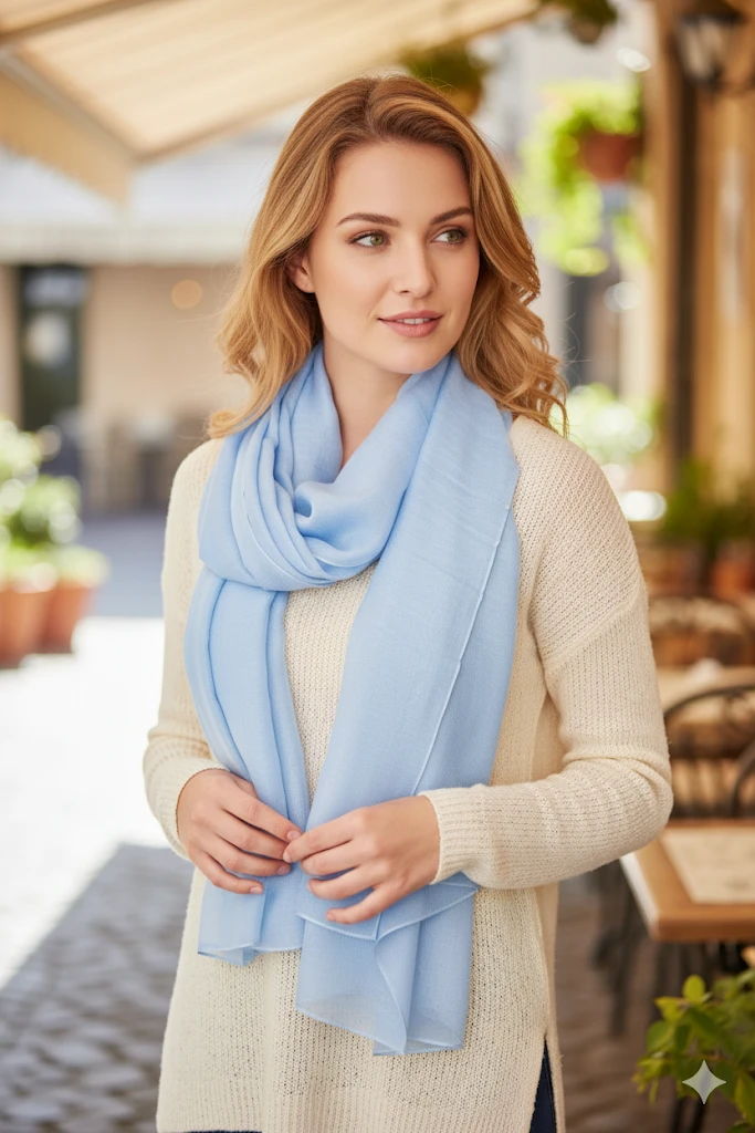 Summer Solace Shawl – 80% Cashmere & 20% Silk